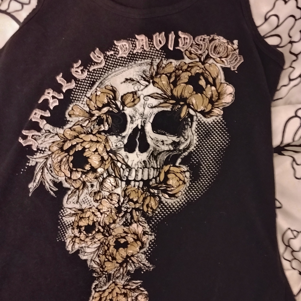 Harley-Davidson Kids Black Skull Graphic Tank Top